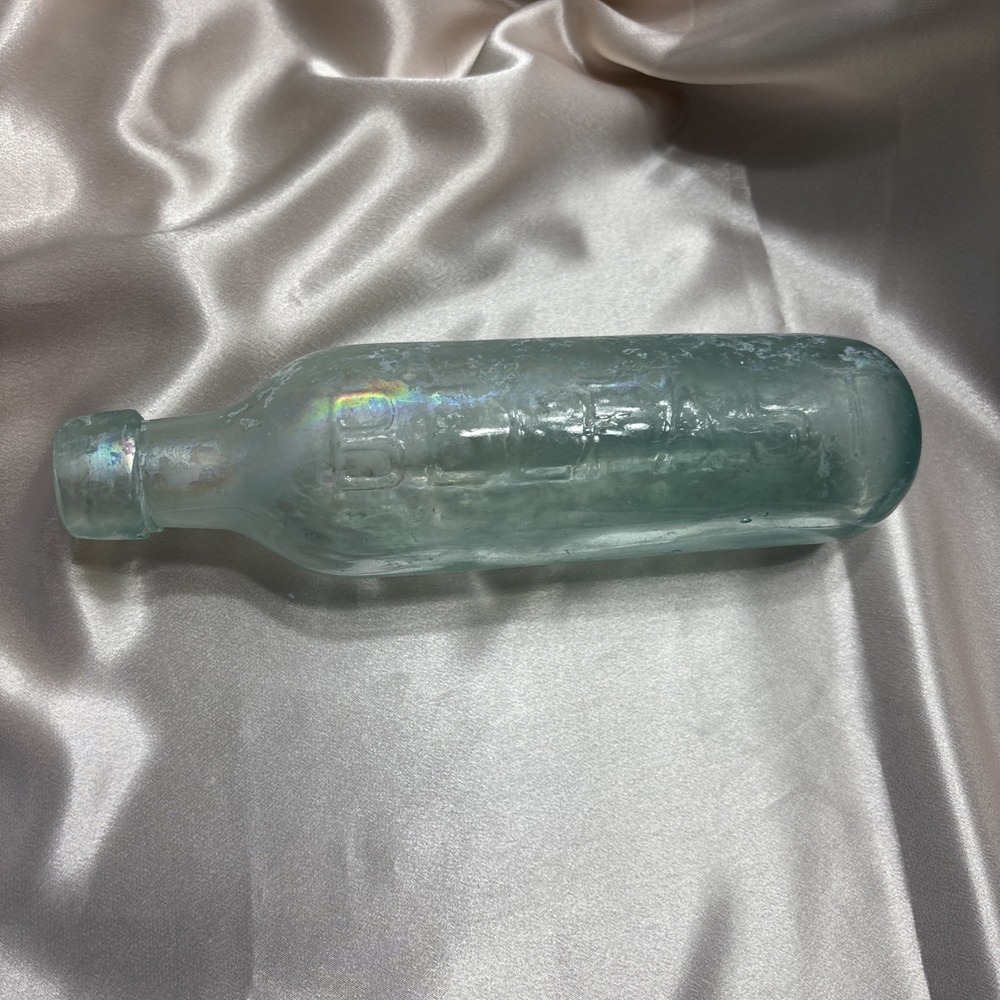 Vintage Ross's Belfast Torpedo Soda Bottle Embossed (D)